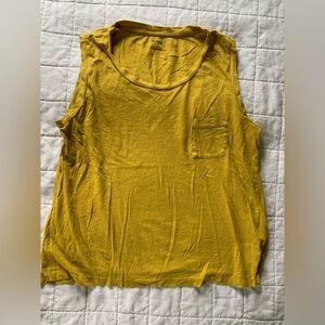 Madewell Muscle Tank in mustard yellow
